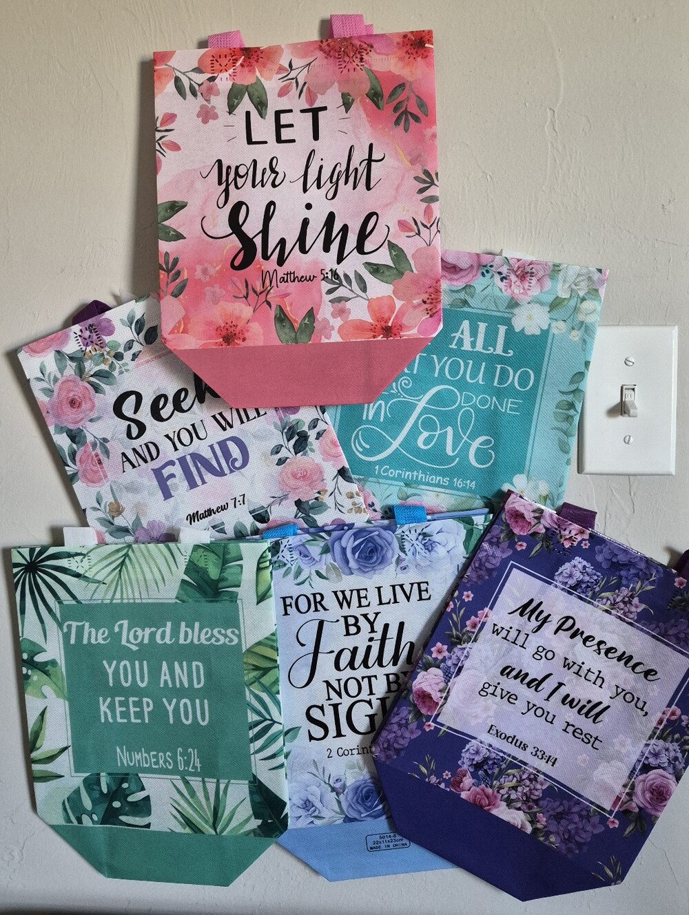 Inspirational Floral Tote Bags